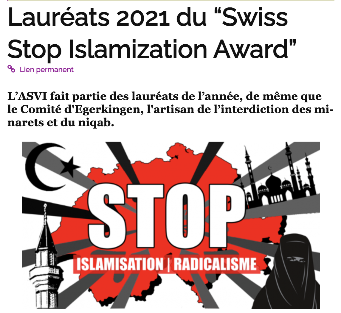 stop islamisation award 2021